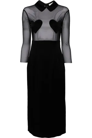 BLUMARINE Vestido midi con parche de corazón
