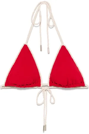 La Perla Top de bikini estilo triángulo con monograma