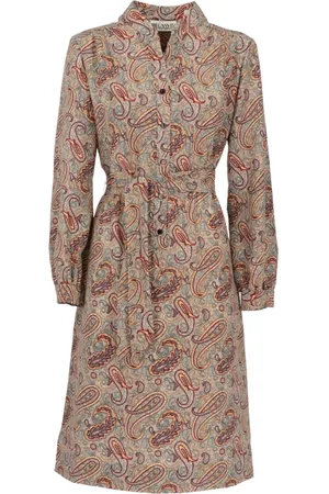 Lanvin Vestido con estampado de cachemira 1970