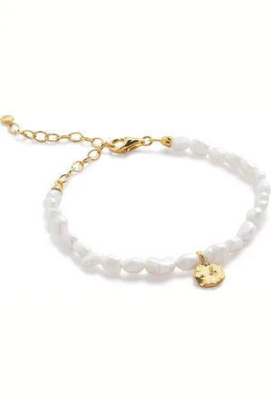 Monica Vinader Pulsera Capri Keshi Pearl Disc