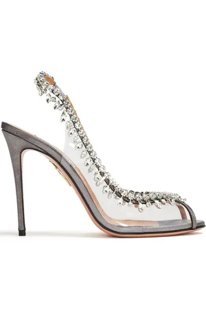 Aquazzura Zapatillas Temptation Crystal con tacón de 105mm