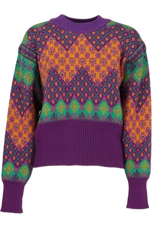 Saint Laurent Suéter tejido en intarsia 1980