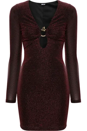 Roberto Cavalli Vestido corto con detalle de serpiente