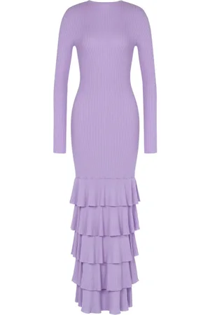 Moschino Vestido tejido con volantes