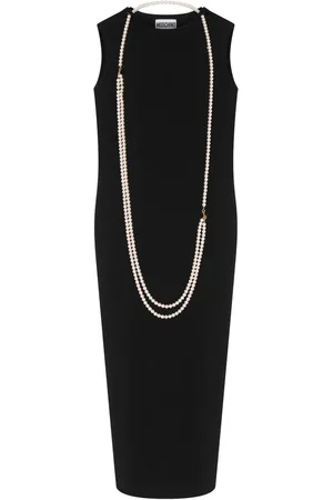 Moschino Vestido midi con detalle de perlas