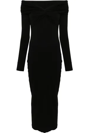 ROTATE Vestido midi con hombros descubiertos