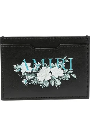AMIRI Tarjetero con motivo floral