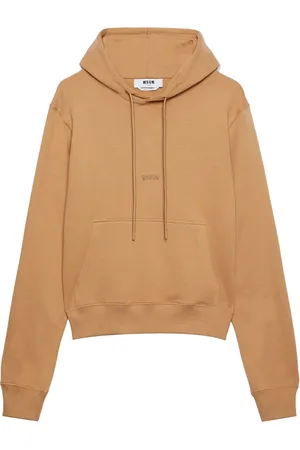Msgm Hoodie con cordones y logo bordado