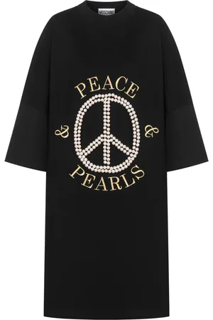 Moschino Vestido con logo estampado