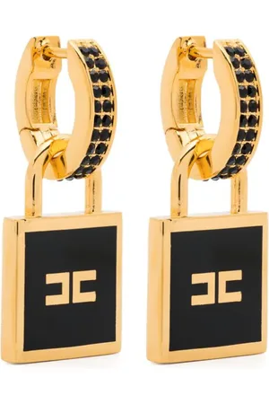 Elisabetta Franchi Aretes con detalle de candado