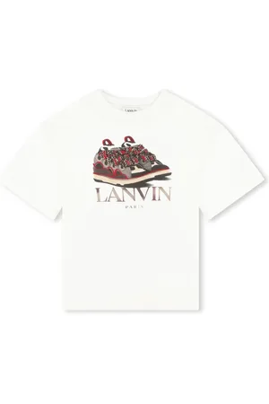 Lanvin Playera con cuello redondo y logo estampado