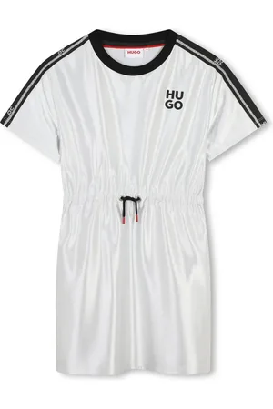 HUGO BOSS Vestido con cordones en pretina y logo estampado