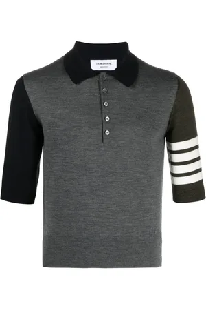 Thom Browne Playera tipo polo con diseño color block