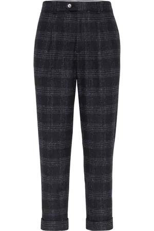 Brunello Cucinelli Pantalones con cuadros estampados