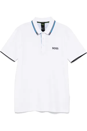 HUGO BOSS Playera tipo polo con logo en contraste