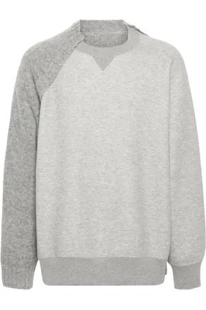 SACAI Sudadera con paneles tejidos