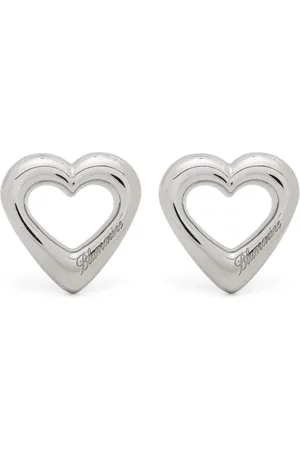 BLUMARINE Aretes con logo grabado