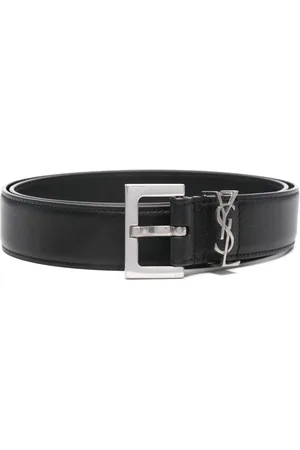 Saint Laurent Cinturón con placa del logo