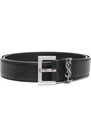 Saint Laurent Cinturón con placa del logo