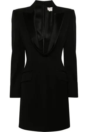 Alexander McQueen Vestido con solapas de pico
