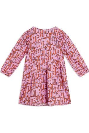 Stella McCartney Vestido entretejido con logo estampado