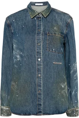 Helmut Lang Camisa de mezclilla pintada