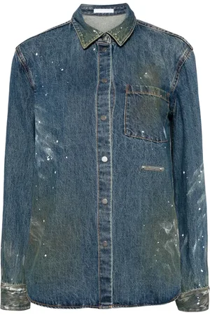 Helmut Lang Camisa de mezclilla pintada