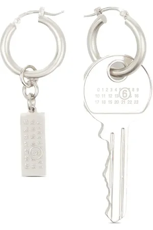 Maison Margiela Arracadas con dije Tag and Key