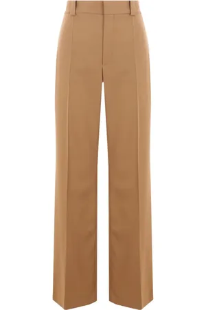 Chloé Pantalones de lana en tejido grain de poudre