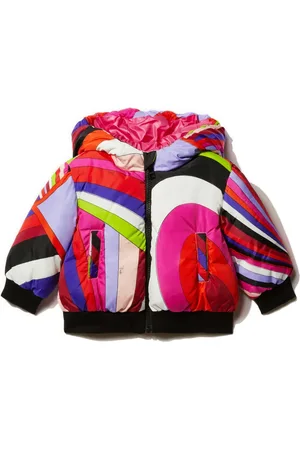 PUCCI Junior Chamarra capitonada con estampado Iride