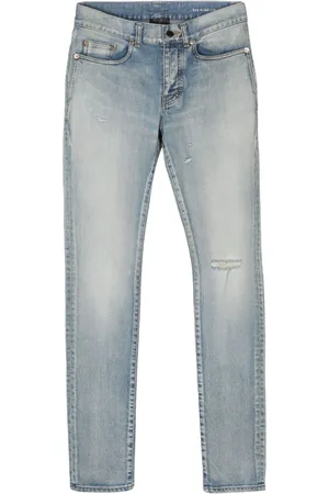 Saint Laurent Skinny jeans con detalles envejecidos