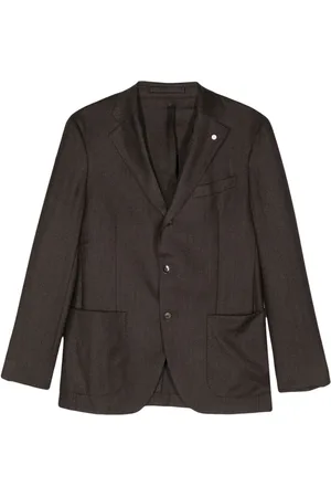LUIGI BIANCHI MANTOVA Blazer con motivo de espiga