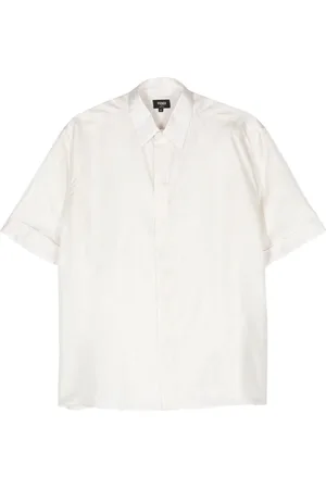 Fendi Camisa de seda con logo FF