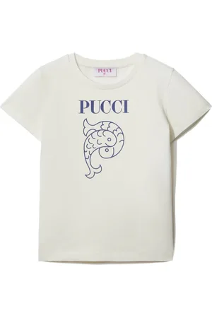 PUCCI Junior Playera con logo estampado