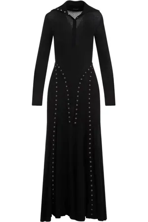 Simone Rocha Vestido midi con diseño tejido de canalé