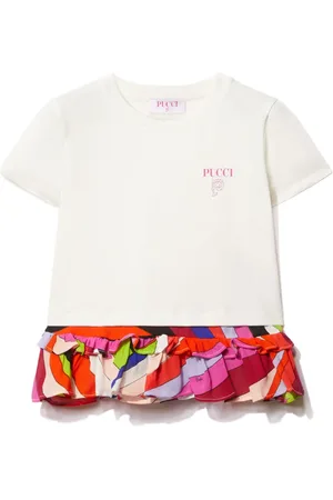 PUCCI Junior Playera con logo estampado