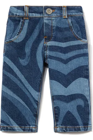 PUCCI Junior Jeans rectos con estampado marmo