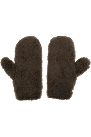 YVES SALOMON Guantes tejidos con paneles
