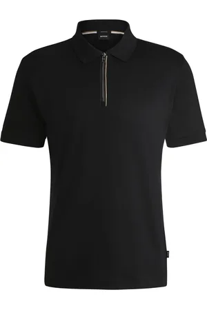 HUGO BOSS Playera tipo polo con cierre