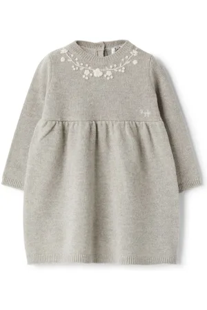 Il gufo Vestido con bordado floral