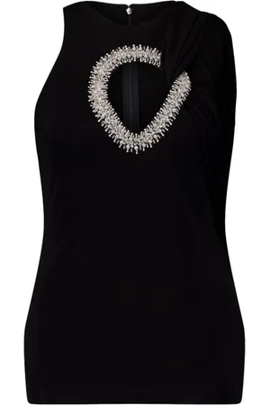 Givenchy Top bordado con cuello halter