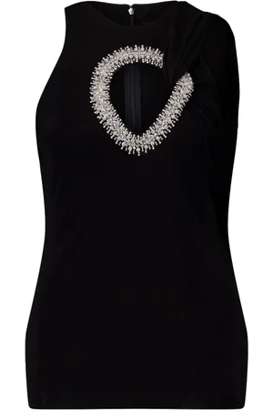 Givenchy Top bordado con cuello halter