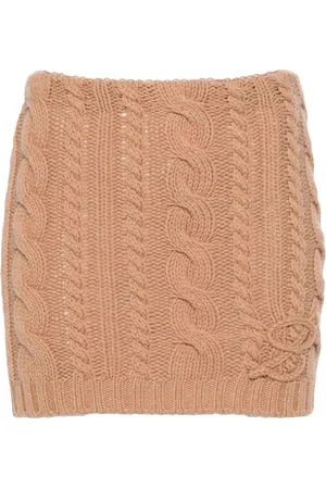 BLUMARINE Falda corta con logo bordado