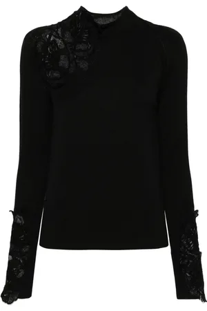 ERMANNO SCERVINO Suéter con aplique de encaje floral