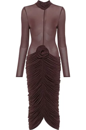 MAGDA BUTRYM Vestido midi con cuello de tortuga
