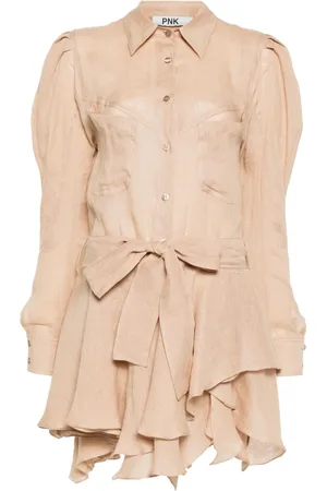 PNK Vestido corto con volantes