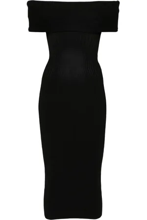 MUGLER Vestido con hombros descubiertos