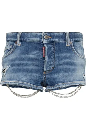 Dsquared2 Shorts de mezclilla con detalle de cadena