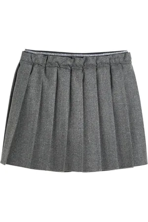 Brunello Cucinelli Falda corta con diseño plisado
