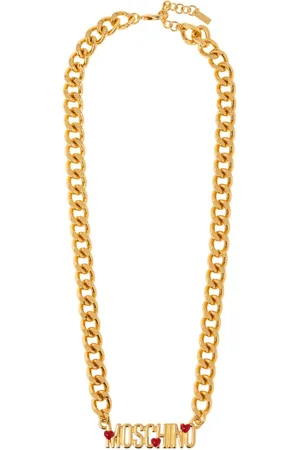Moschino Collar de cadena con letras del logo